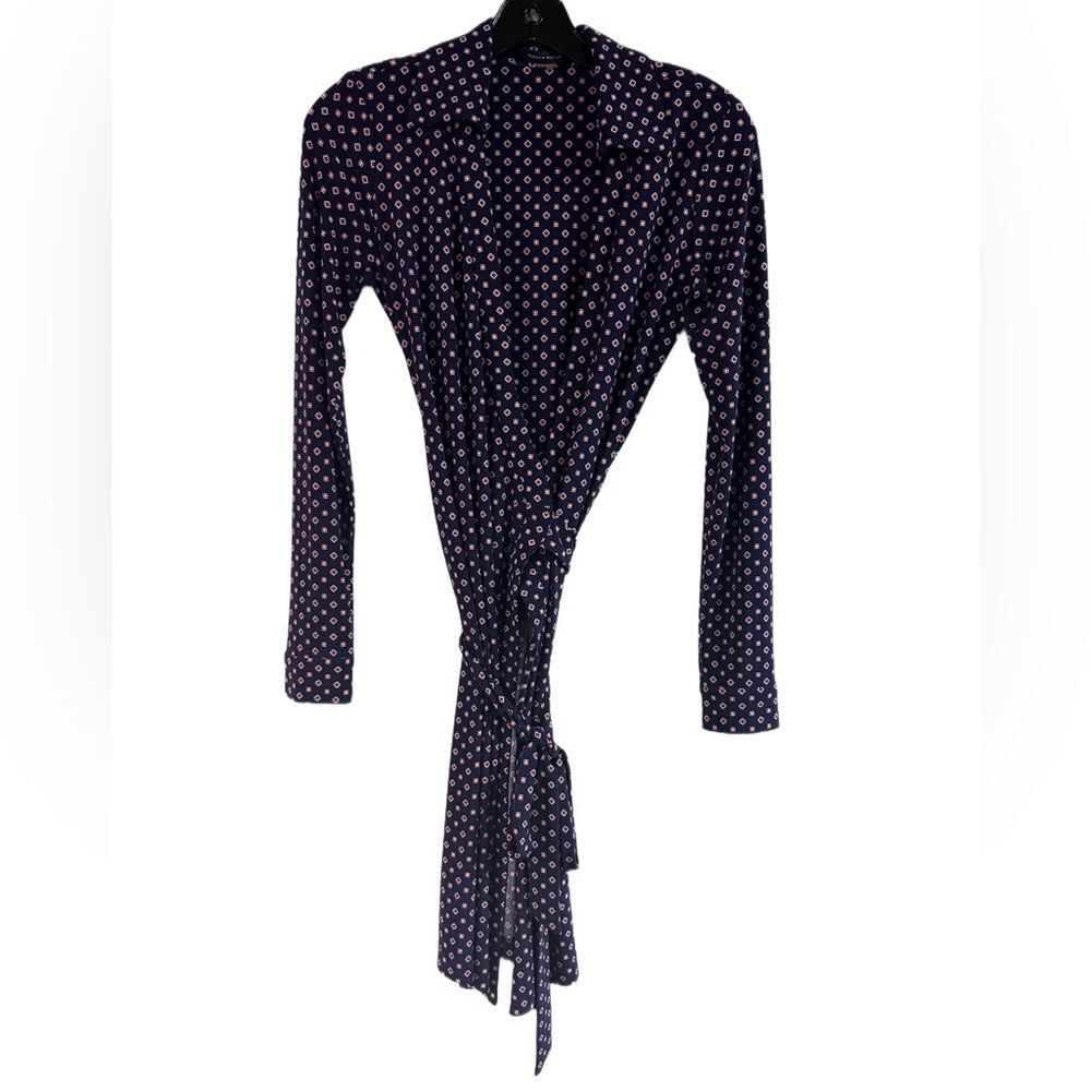 Tommy Hilfiger Blue Collared Wrap Dress Size 2